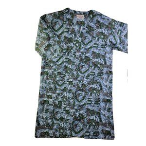 1960s 60s Men's Robe Pleetway Toga OSFA Japan Japanese Cityscape Lightweight HTF